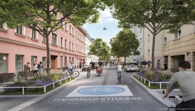 Visualisierung Geblergasse. (c) Stadt Wien/Christian Fürthner 