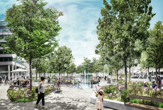Visualisierung Christian-Broda-Platz, (c)Carla-Lo-Landschaftsarchitektur