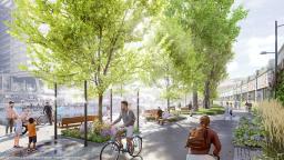 Am Donaukanal auf der Freda-Meissner-Blau-Promenade – ©MA45/Karl Grimm Landschaftsarchitekten/Merlin Bartholomäus