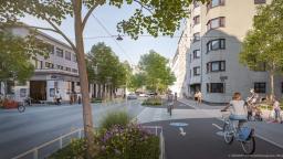 Neuer Zwei-Richtungs-Radweg in der Neilreichgasse – ©Mobilitätsagentur Wien/ZOOMVP.AT