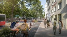  Visualisierung Landstraßer Hauptstraße Herz Jesu Kirche (c) ZOOMVP.AT/Mobilitätsagentur Wien 