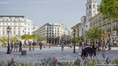 Visualisierung des neuen Michaelerplatzes (© ZoomVP/Mobilitätsagentur Wien)