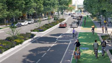 Rendering der Praterstraße, Blick stadtauswärts. ZOOMVP/Mobag